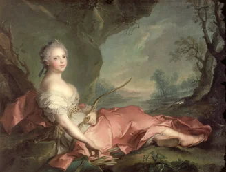Portrait of Maria Adelaide of France, daughter of Louis XV dressed as Diana, 1745
